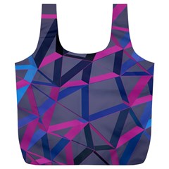 3d Lovely Geo Lines Full Print Recycle Bag (XL)