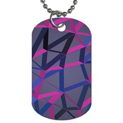 3d Lovely Geo Lines Dog Tag (two Sides) by Uniqued