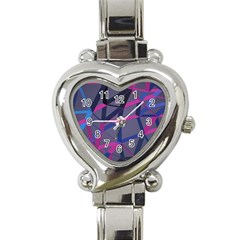 3d Lovely Geo Lines Heart Italian Charm Watch by Uniqued