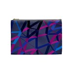 3d Lovely Geo Lines Cosmetic Bag (Medium) Front