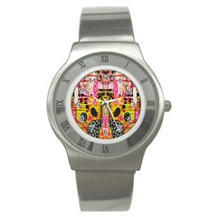 Digital Illusion Stainless Steel Watch by Sparkle
