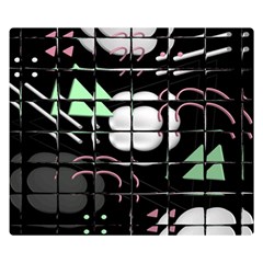 Digital Illusion Double Sided Flano Blanket (small)  by Sparkle