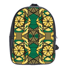 Abstract Pattern Geometric Backgrounds   School Bag (large) by Eskimos