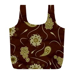 Floral Pattern Paisley Style  Full Print Recycle Bag (l) by Eskimos