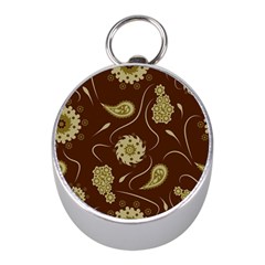 Floral Pattern Paisley Style  Mini Silver Compasses by Eskimos