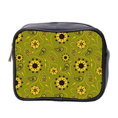 Floral Pattern Paisley Style  Mini Toiletries Bag (two Sides) by Eskimos