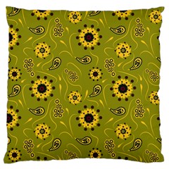 Floral Pattern Paisley Style  Standard Flano Cushion Case (two Sides) by Eskimos