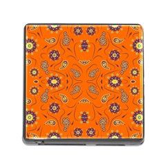 Floral Pattern Paisley Style  Memory Card Reader (square 5 Slot) by Eskimos