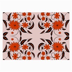 Floral Folk Damask Pattern  Large Glasses Cloth by Eskimos