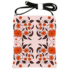 Floral Folk Damask Pattern  Shoulder Sling Bag by Eskimos