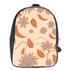 Folk Flowers Print Floral Pattern Ethnic Art School Bag (large) by Eskimos