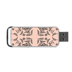 Floral Folk Damask Pattern  Portable Usb Flash (two Sides) by Eskimos