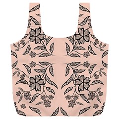 Floral Folk Damask Pattern  Full Print Recycle Bag (xl) by Eskimos