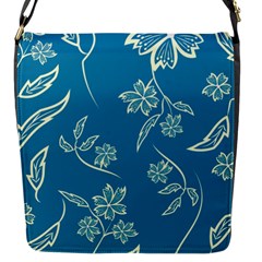 Folk Flowers Print Floral Pattern Ethnic Art Flap Closure Messenger Bag (s) by Eskimos