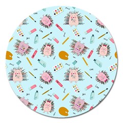 Hedgehogs Artists Magnet 5  (round) by SychEva