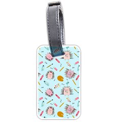 Hedgehogs Artists Luggage Tag (one Side) by SychEva