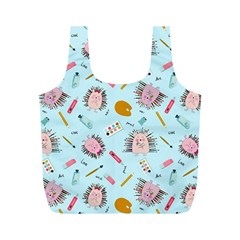 Hedgehogs Artists Full Print Recycle Bag (m) by SychEva