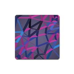 3d Lovely Geo Lines Square Magnet by Uniqued