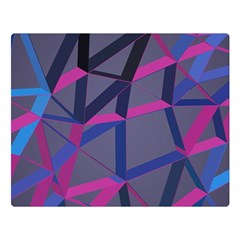 3d Lovely Geo Lines Double Sided Flano Blanket (large) 