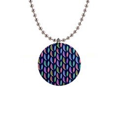 Colorful Feathers 1  Button Necklace