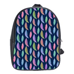 Colorful Feathers School Bag (large) by SychEva