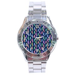 Colorful Feathers Stainless Steel Analogue Watch by SychEva