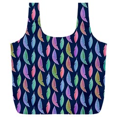 Colorful Feathers Full Print Recycle Bag (xxxl) by SychEva