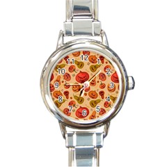 Pumpkin Muzzles Round Italian Charm Watch by SychEva