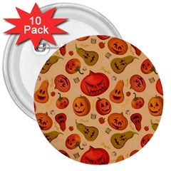 Pumpkin Muzzles 3  Buttons (10 Pack)  by SychEva