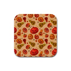 Pumpkin Muzzles Rubber Square Coaster (4 pack)