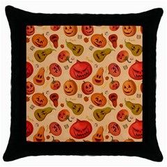 Pumpkin Muzzles Throw Pillow Case (Black)