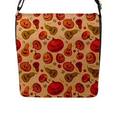 Pumpkin Muzzles Flap Closure Messenger Bag (L)