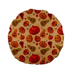 Pumpkin Muzzles Standard 15  Premium Flano Round Cushions by SychEva