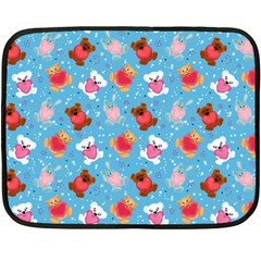 Cute Cats And Bears Double Sided Fleece Blanket (mini)  by SychEva