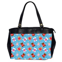 Cute Cats And Bears Oversize Office Handbag (2 Sides)