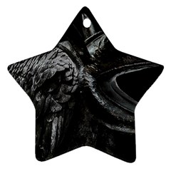 Creepy Monster Bird Portrait Artwork Ornament (star) by dflcprintsclothing