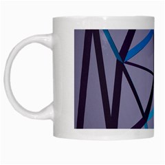 3d Lovely Geo Lines 2 White Mugs by Uniqued