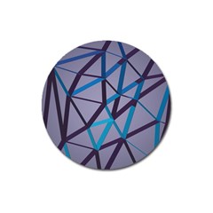 3d Lovely Geo Lines 2 Magnet 3  (round) by Uniqued