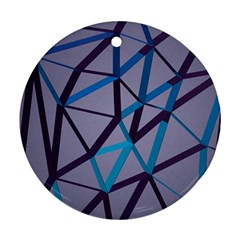 3d Lovely Geo Lines 2 Round Ornament (two Sides) by Uniqued