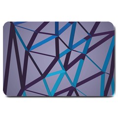 3d Lovely Geo Lines 2 Large Doormat  by Uniqued