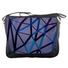 3d Lovely Geo Lines 2 Messenger Bag by Uniqued