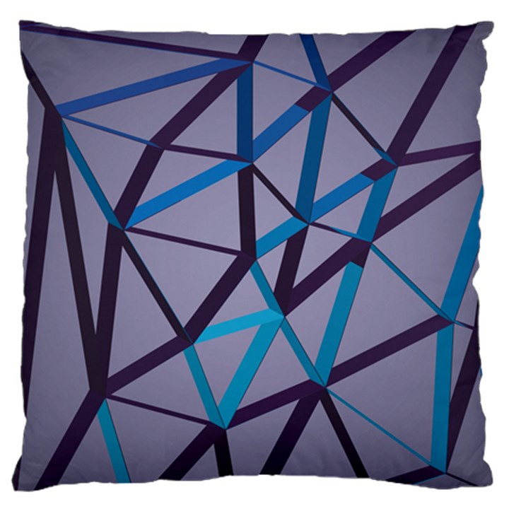 3d Lovely Geo Lines 2 Large Flano Cushion Case (One Side)