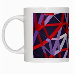 3d Lovely Geo Lines Vii White Mugs by Uniqued