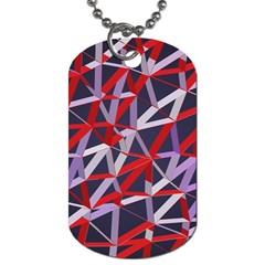 3d Lovely Geo Lines Vii Dog Tag (two Sides) by Uniqued