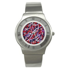 3d Lovely Geo Lines Vii Stainless Steel Watch by Uniqued