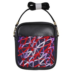 3d Lovely Geo Lines Vii Girls Sling Bag by Uniqued