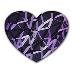 3d Lovely Geo Lines Vi Heart Mousepads by Uniqued