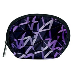 3d Lovely Geo Lines Vi Accessory Pouch (medium) by Uniqued