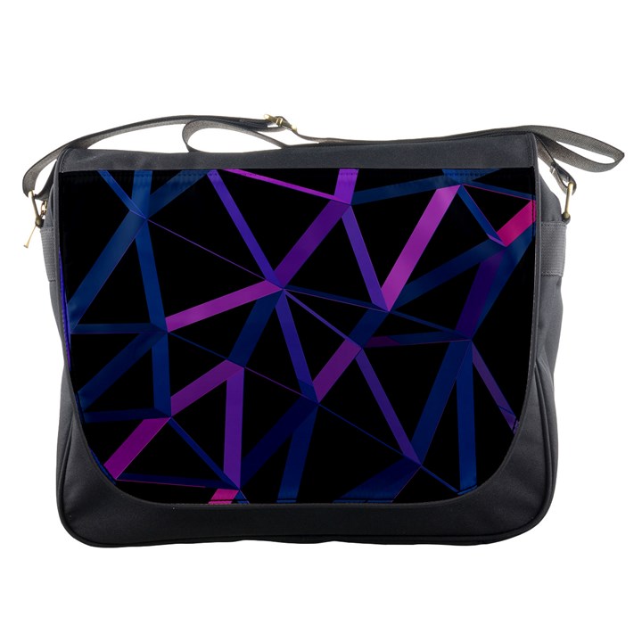 3d Lovely Geo Lines  V Messenger Bag