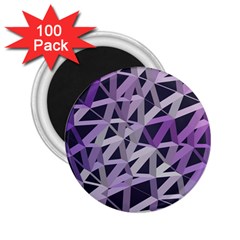 3d Lovely Geo Lines  Iv 2 25  Magnets (100 Pack) 